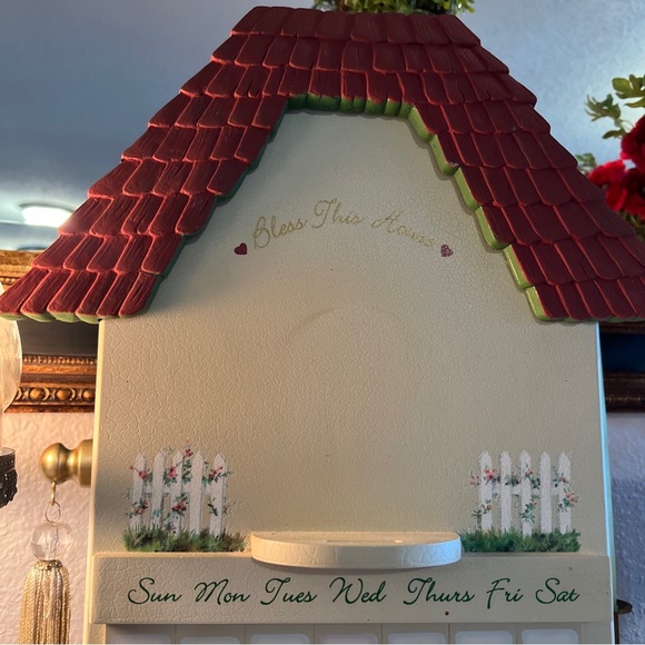 VTG Wooden Farmhouse Perpetual Calendar Floral Hand Crafted Birchfield complete - Picture 6 of 16